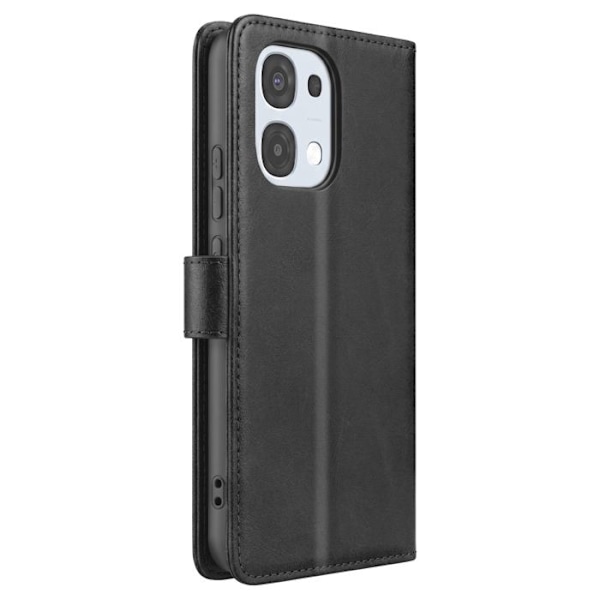 Klassisk Folio Etui til Oppo A6 Pro med Støttefunktion Sort Svart