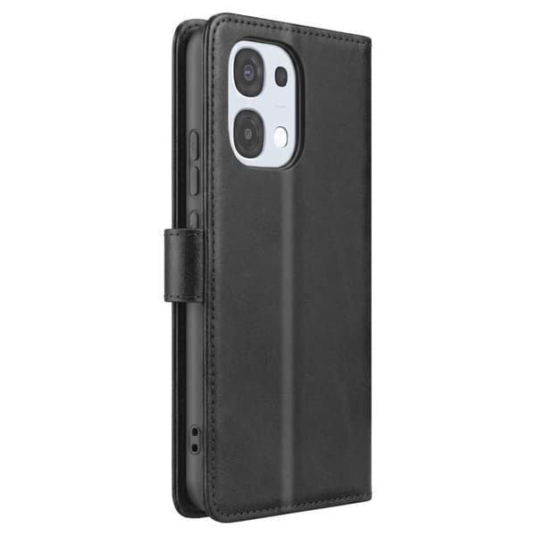 Oppo A6 Pro Folio Klassinen Kotelo Tuki Musta Svart
