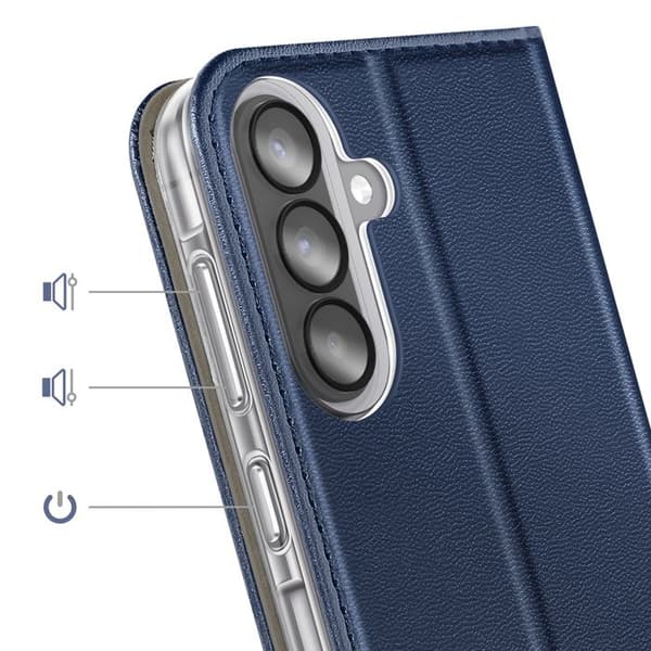 Foliofodral för Galaxy A57 med kortfack och videostöd i midnattsblå Blå
