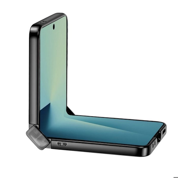 Coque til Galaxy Z Flip 7 Chromé med Sort Hinge Beskyttelse Svart