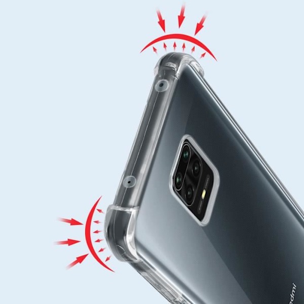 Coque - Akashi - Redmi Note 9S / 9 Pro / 9 Pro Max - Flexibel - Stötsäker - Transparent Vit Klar vit