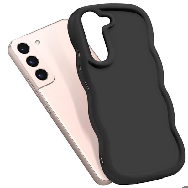 Coque til Samsung Galaxy S22 Silikone Stødabsorberende Candy Serie Sort Svart