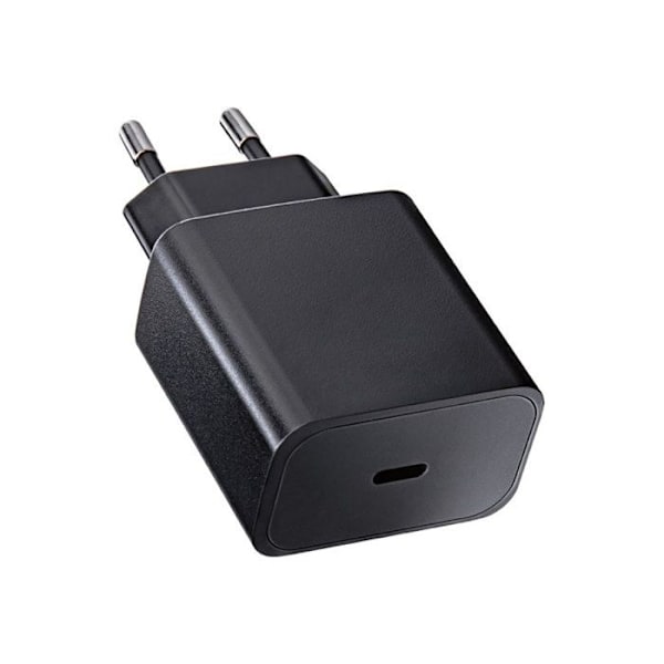 USB-C Vægoplader 25W Power Delivery og Quick Charge Kompakt Blå Stjerne Sort Svart