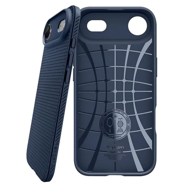 Skr case til iPhone Air - SPIGEN - Liquid Air - Blød - Skridsikker - Natblå Blå