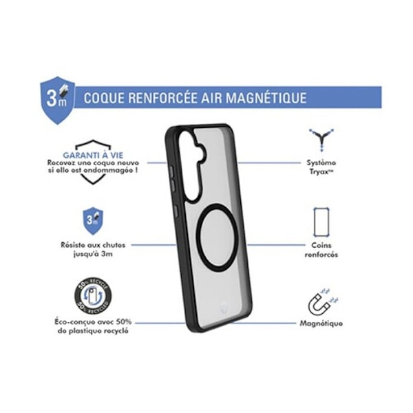 Coque ja puhelintasku Forcecase FC Air Frost Magsafe Galaxy S25 50%R Musta