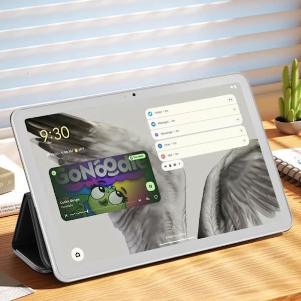 Google Pixel -tabletin telinekotelo, musta kotelo