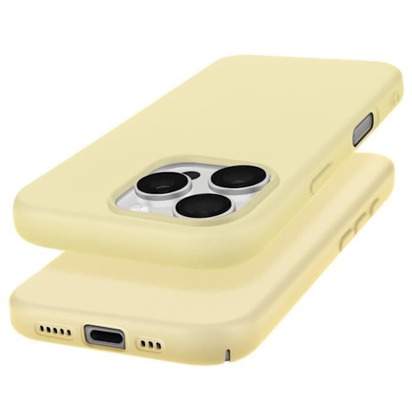 Coque för iPhone 16 Pro Max Semi-rigida Soft-touch Antifingerprint Gul Gul