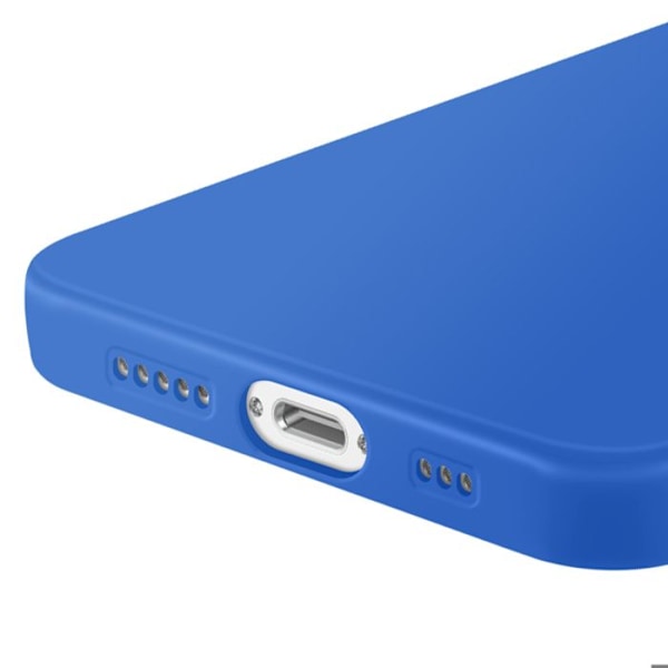 Cover - iPhone - 16th - Soft Silicone - Camera Block Protected - Blue Blå