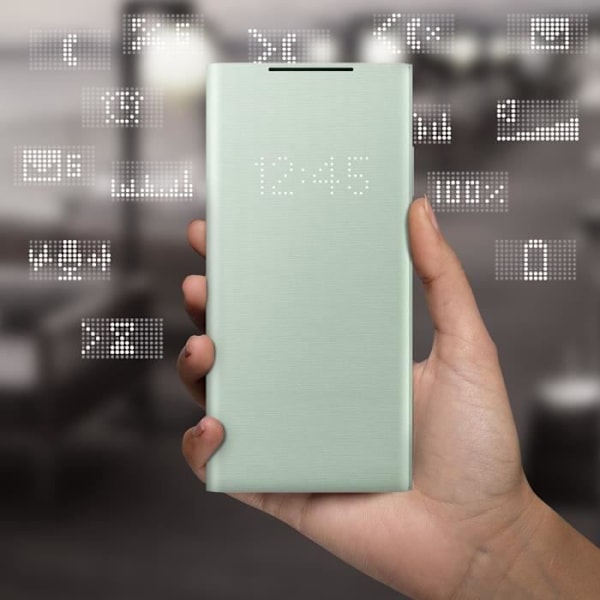 Fodral - Samsung - Galaxy Note 20 - Led View Cover - Grön - Semihårt - Taktile Grön