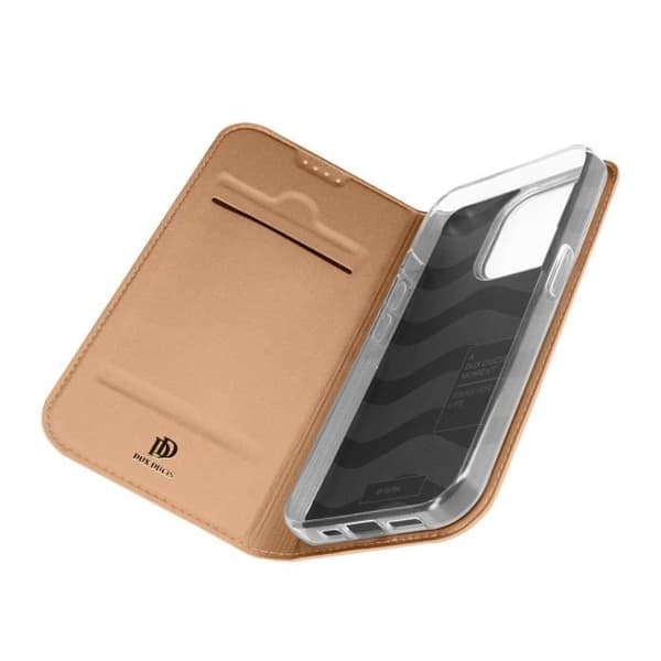 Etui til iPhone 15 Pro - DUX DUCIS - Pink - Flip Card Holder Video Support Rosa