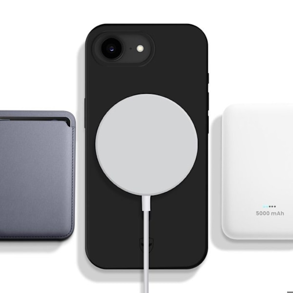 iPhone 16e MagSafe Löshock-kotelo Matta Voimakotelo Musta Svart