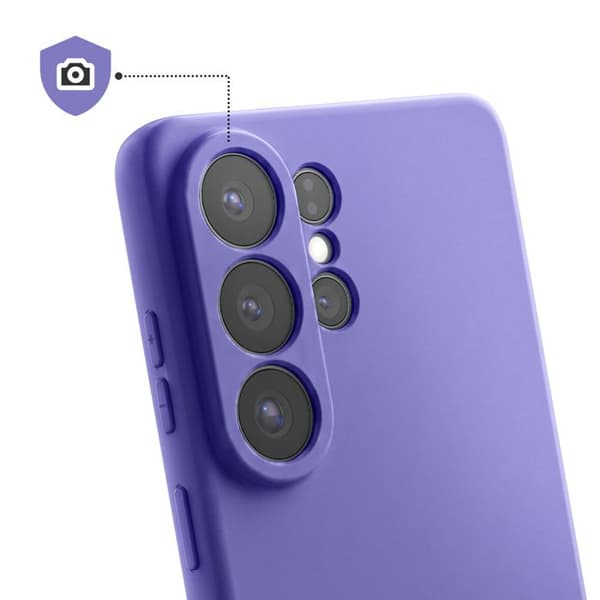 Silicone Soft-Touch-fodral för Galaxy S26 Ultra med mikrofiberfoder i lila Violett