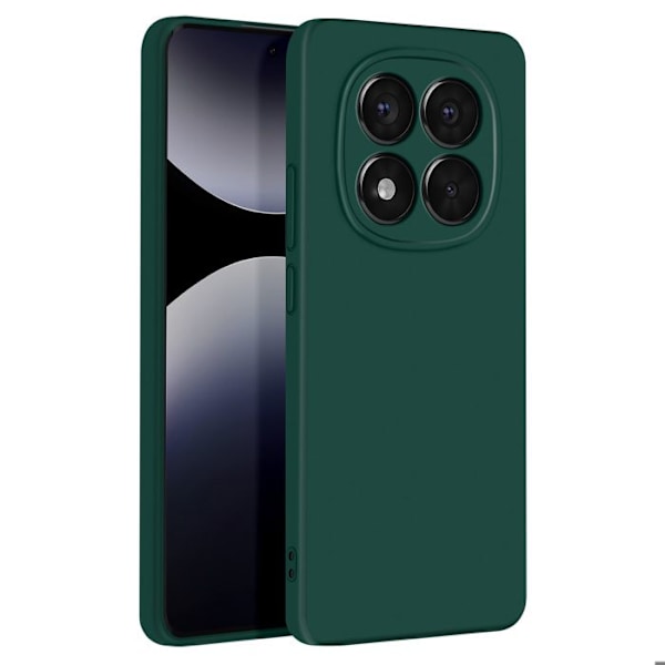 Coque - Redmi Note 14 Pro och 14 Pro Plus - Halvstyv silikon - Stötresistent skydd - Grangrön Grön
