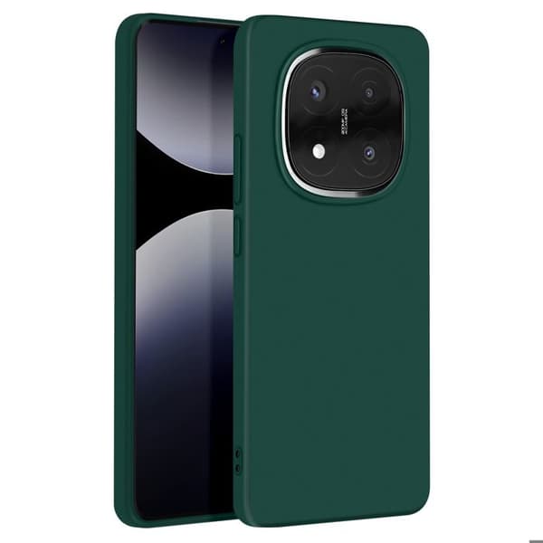 Coque - Redmi Note 14 Pro og 14 Pro Plus - Semi-hårdt silikone - Stødabsorberende beskyttelse - Fyrgrøn Grön