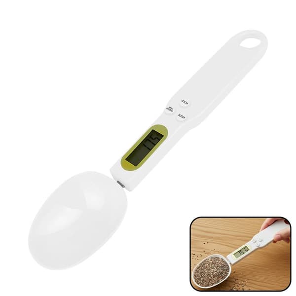 Skålvåg - AVIZAR - Standardmodell - LCD - Precision 0,1 g - Kapacitet 500 g Vit