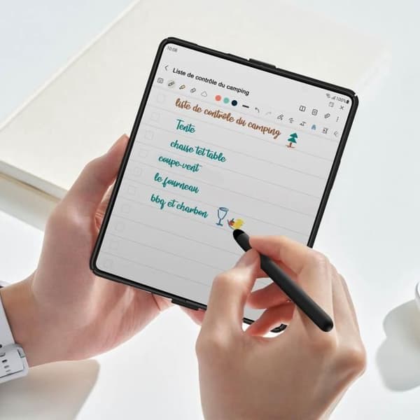 Coque - Samsung - Galaxy Z Fold 4 - Soft Touch - Hårdt Beskyttelse - Touch Stylus Svart