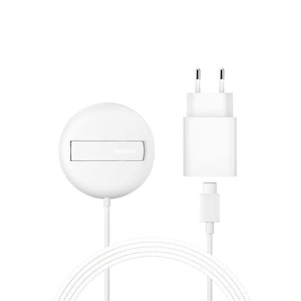 Langaton Latausasema - Belkin - BoostCharge Pro - Qi2 - MagSafe - Valkoinen