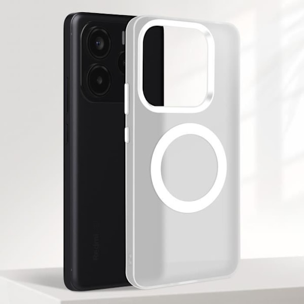 Coque för Xiaomi Redmi Note 14 5G MagSafe Stötsäker Militärkvalitet Vit Vit