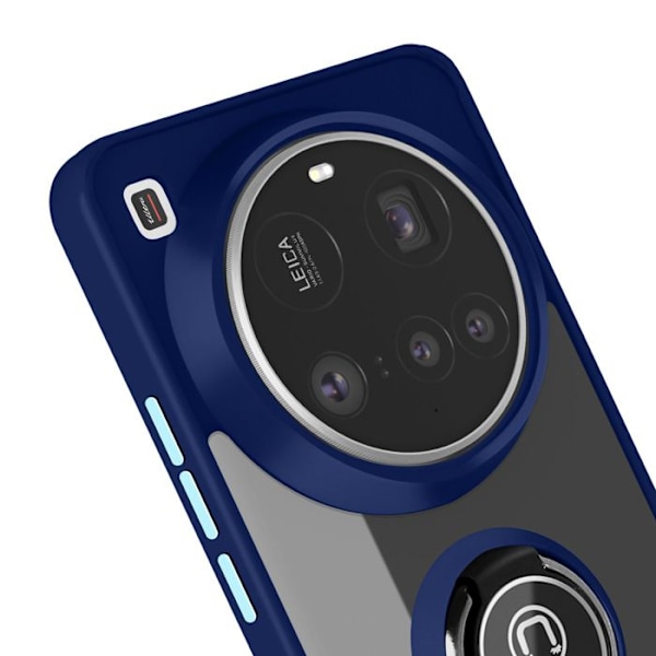 Coque pour Xiaomi 15 Ultra Bague Magnétique Dos Translucide Bleu Nuit Blå