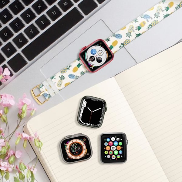 Rem för Apple Watch 41 / 40 / 38 mm silikon med ananasmönster Flerfärgad Flerfärgad