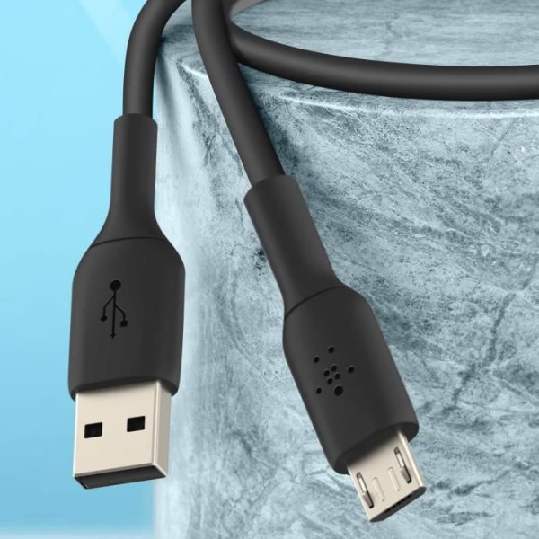 USB til mikro-USB-kabel Oplad og synkroniser USB-IF-certificeret 2 meter Belkin Black