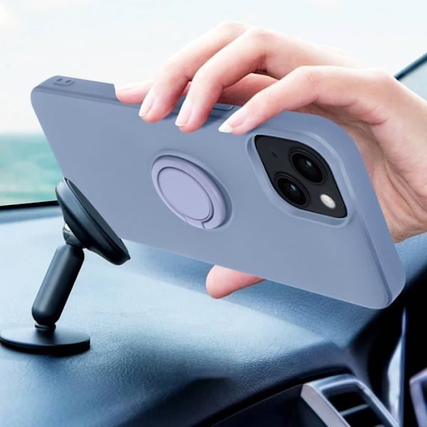 iPhone 14 Ring Taske Lavendel Blå Ring Taske