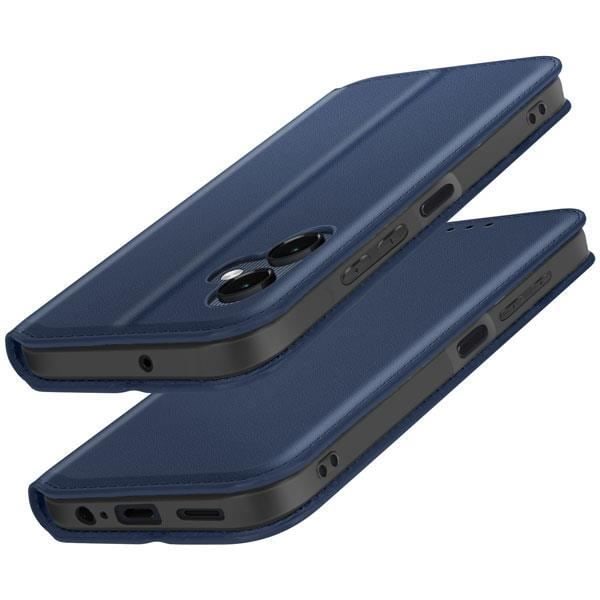 Etui - AVIZAR - Samsung Galaxy A06 - Klappert Porte-kort - Video Støtte - Mørkeblå Blå