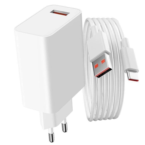 USB-verkkolaturi - XIAOMI - MDY-11-EZ - 33W - Valkoinen - Virallinen Xiaomi-tuote Vit