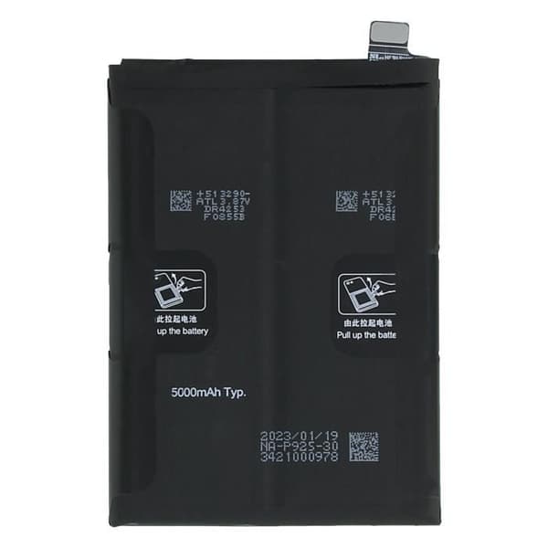 Interna batteri til OnePlus Nord 3 5G 5000mAh model BLP925 Sort Svart