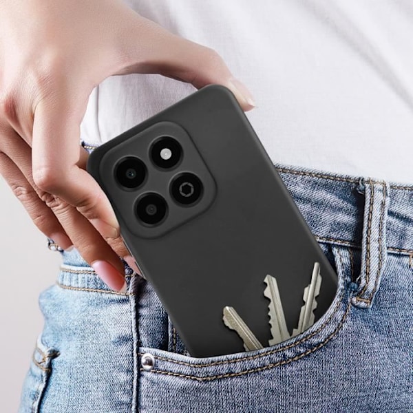 Coque til Honor X6b Semi-rigid Soft-touch Anti-fingeraftryk Sort Svart