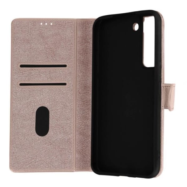Kotelo - AVIZAR - Samsung Galaxy S22 - Lompakkokotelo - Vaaleanpunainen - Matta - Unisex rosa guld