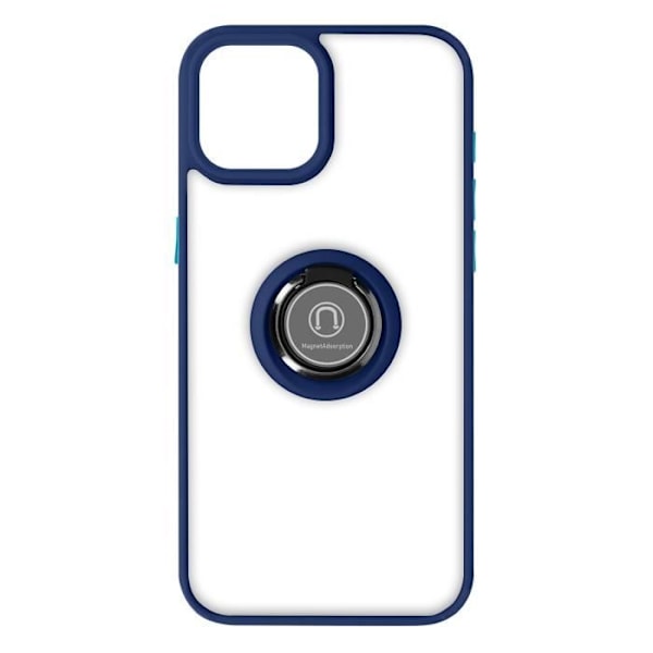 Cover til iPhone 15 Hybrid Metal Ring Support Video Ringrip Blue Blå