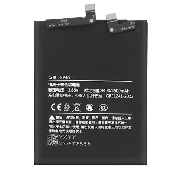 Interna batteri för Xiaomi 13 5G 4400 mAh modell BP4C Svart Svart
