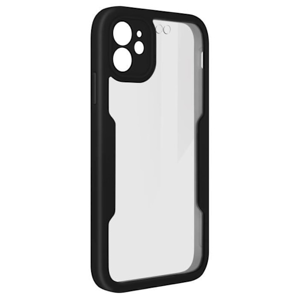 Coque iPhone 12 - AVIZAR - To Plexiglas - Foran Polymer - Forstærkede hjørner - Sort Svart