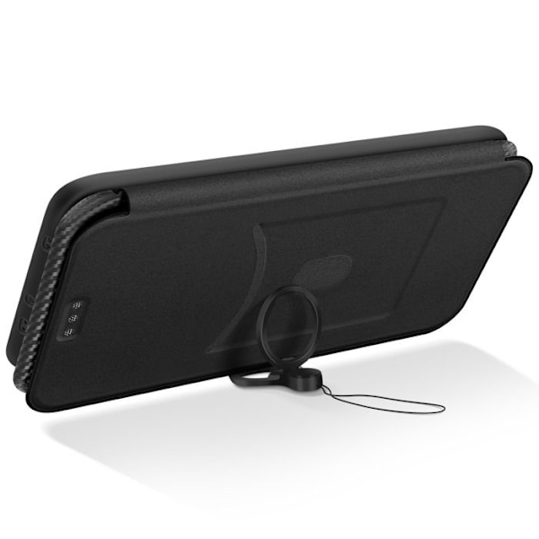 Carbonetui til Xiaomi Poco X7 Pro, kortholder, videostøtte, sort Svart