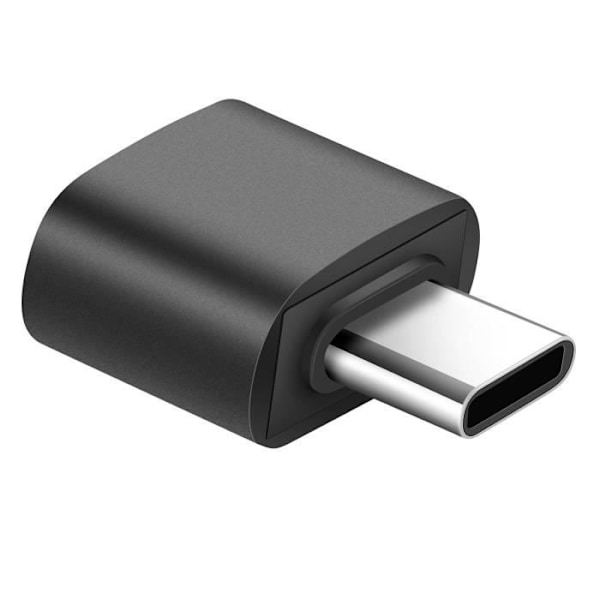 USB C til USB 2.0 ADAPTØR AVIZAR - Overførselshastighed 480 Mbps - Aluminium design - Sort