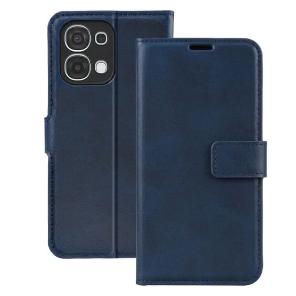 Plånboksfodral för Oppo A6 Pro med quiltad effekt och ställfunktion, Mörkblå Blå