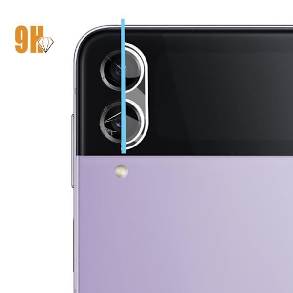 Suojakalvo - AVIZAR - Samsung Galaxy Z Flip 4 - 9H karkaistu lasi - Sormenjälkiä estävä - Läpinäkyvä Transparent