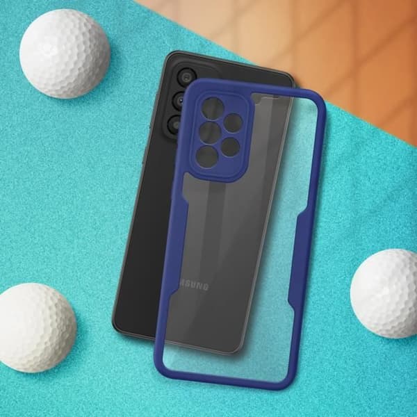 Helcase - AVIZAR - Galaxy A33 5G - Plexiglas og Polymer - Fuld beskyttelse - Forstærkede hjørner Blå