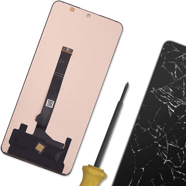 Fuldt LCD Touchskærm - AVIZAR - Poco X6 Pro - Sort - 5,5 tommer - Smartphone Erstatning Svart