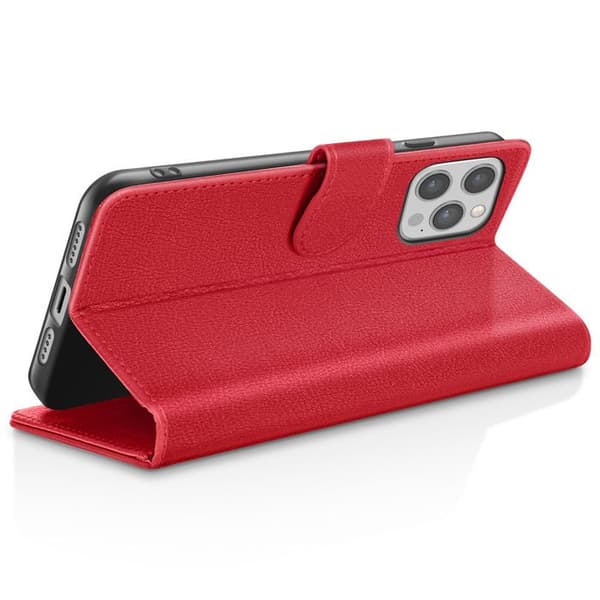Plånboksfodral för iPhone 12 Pro Max med ställ och magnetflik Zanaé Röd Röd