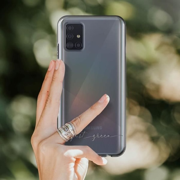 Taske til Samsung Galaxy A51 - JUST GREEN - Holdbar - Lavet af komposterbart materiale Transparent