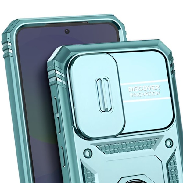Coque för Samsung Galaxy A36 Magnetisk Ring Kameraskydd Turkos Blå