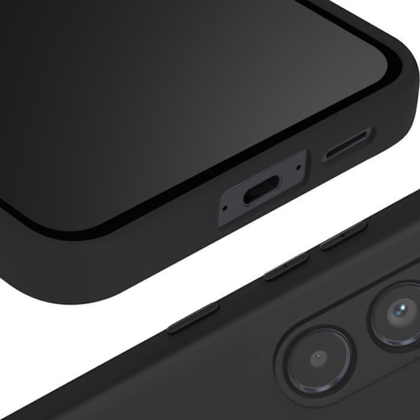 Fodral till Samsung Galaxy A55 - AVIZAR - Halvstyv matt anti-fingeravtrycksrem Svart Svart