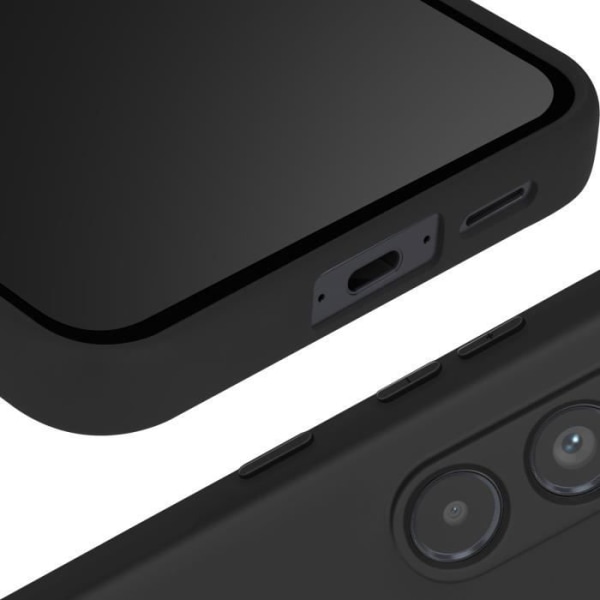 Taske til Samsung Galaxy A55 - AVIZAR - Halvstiv mat anti-fingeraftryksrem Sort Svart
