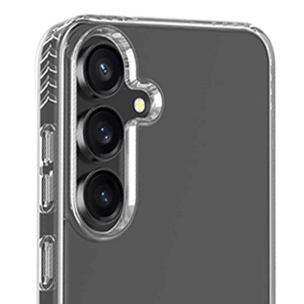 Cover til Galaxy S25 FE Stødabsorberende 3m med Hævede Kanter Force Case Transparent Vit