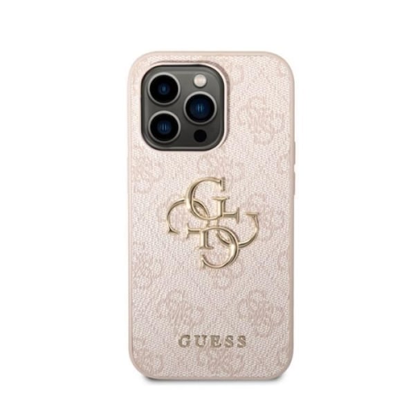 Guess 4G Big Metal Logo - Fodral för iPhone 15 Pro (Rosa) - 3666339171605 Lyserød