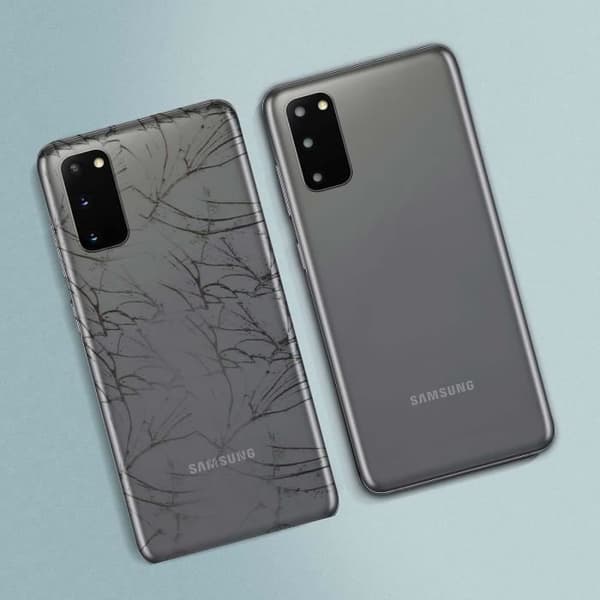 Samsung Galaxy S20 Akku - Samsung - Ersättningsbakre Panel - Grå Grå