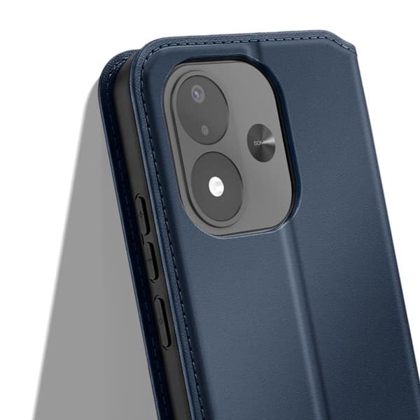 Flip Cover til Redmi Note 17 Standfunktion Classic Edition Mørkeblå Blå