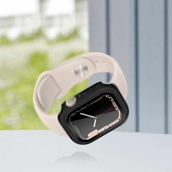 AVIZAR-suojakotelo Apple Watch Series 7:lle (41mm) - Musta - Integroitu suojalasi - Erittäin ohut Svart